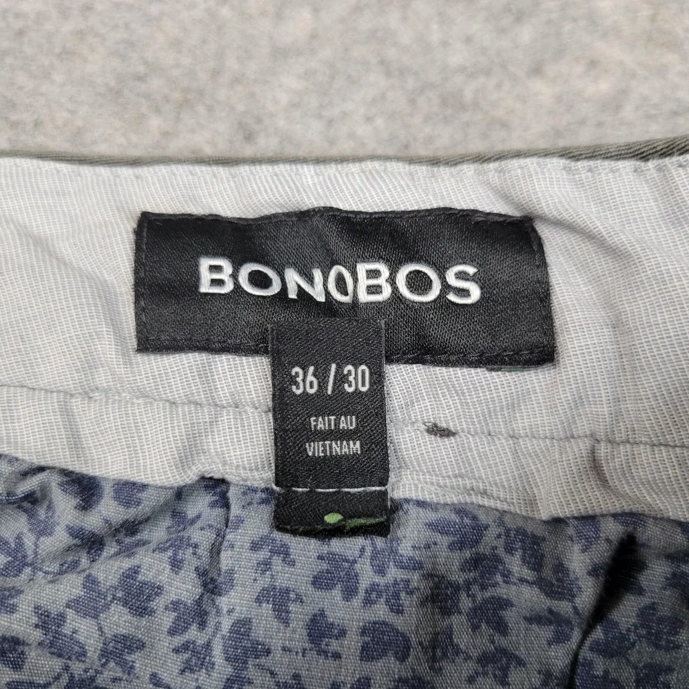 Bonobos‎ Pants Mens 36x30 Gray Chino Slim Fit Stretch Flat Front Tapered Leg